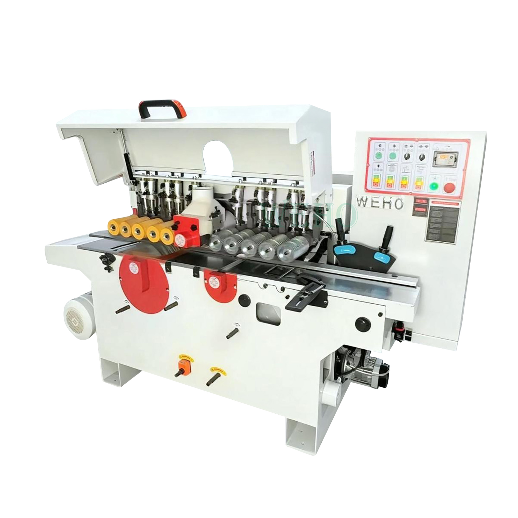 Wood multi blade circular rip saw planer machine crate strips slat cutting planing bed sheet